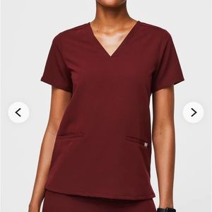NWT Figs Casma Burgundy Scrub Top